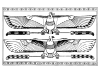Een kleurplaat van  het oude egypte